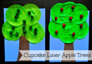 cupcake liner apple tree