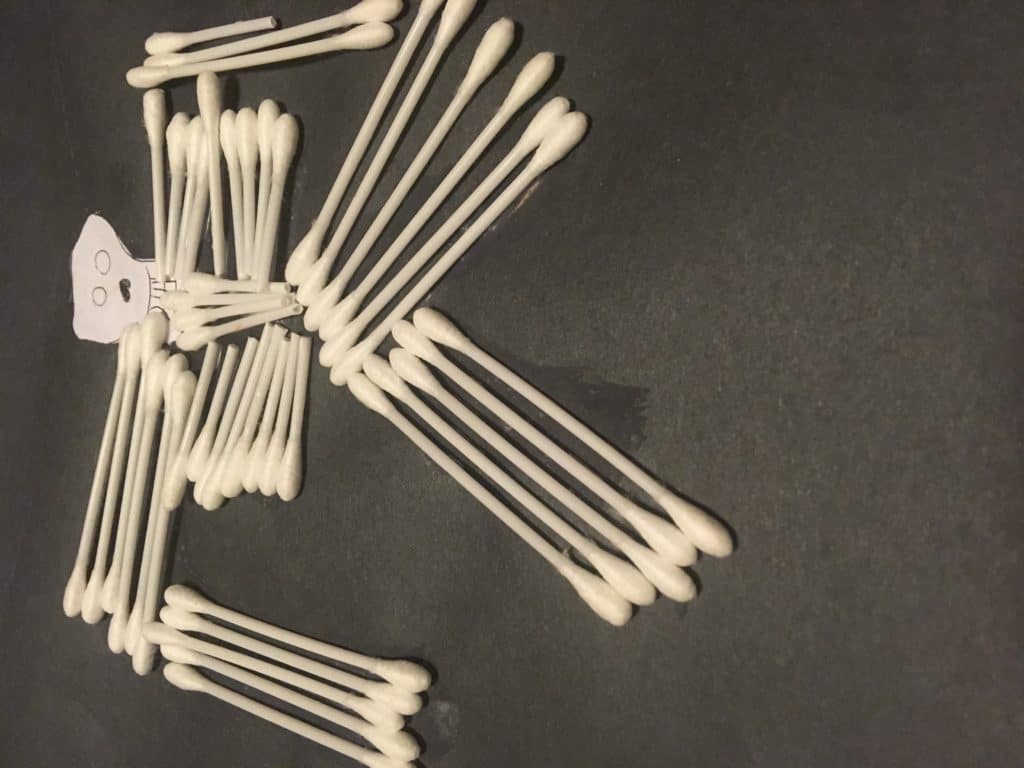 skeleton Q-tip craft