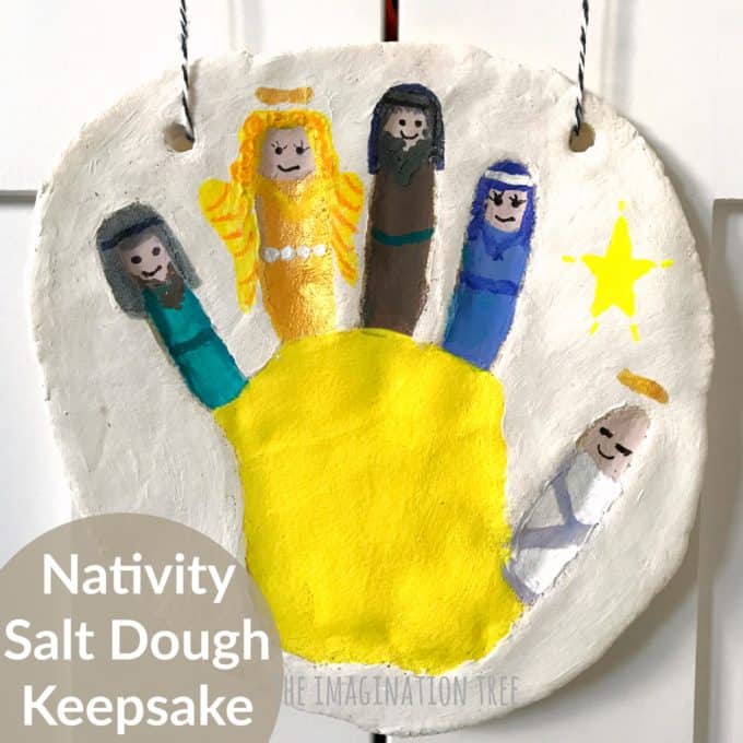 nativity salt dough ornament