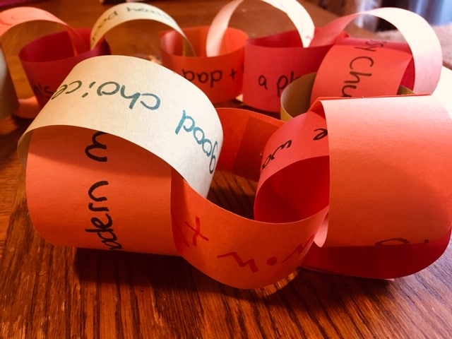 Paper Prayer Chain Craft Out Upon The Waters