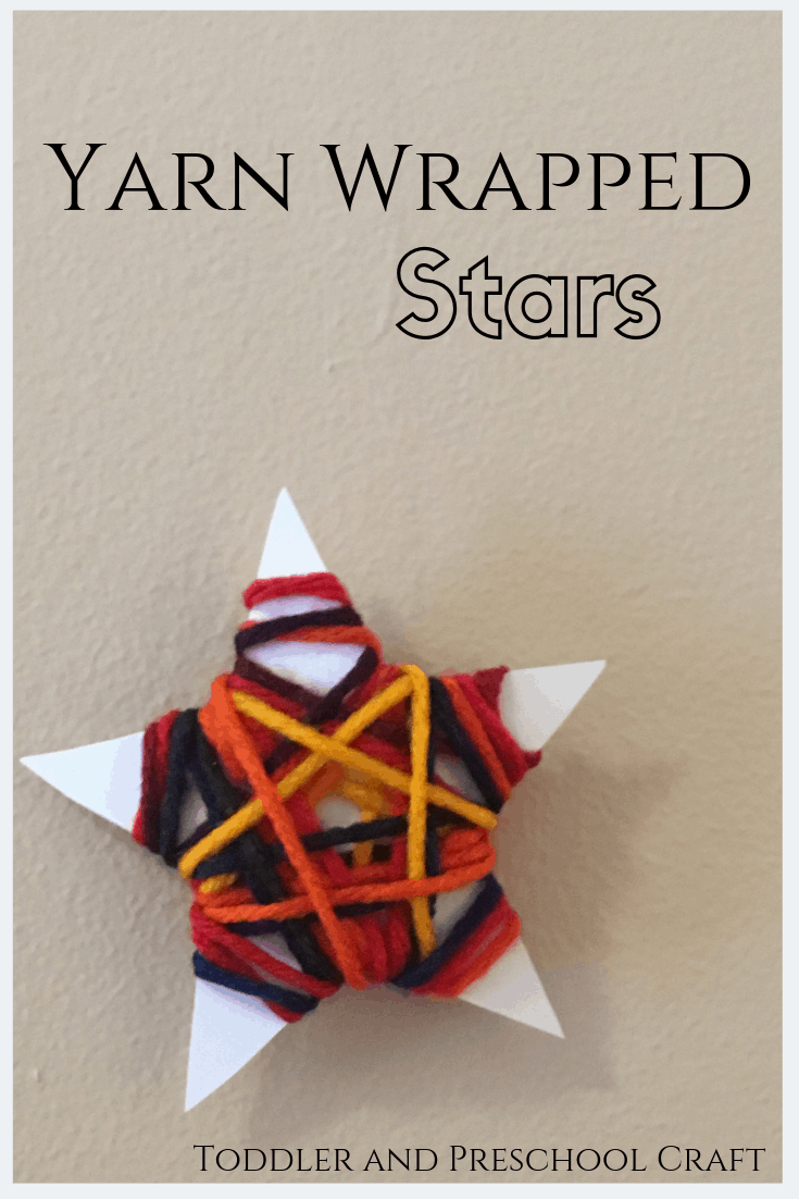 yarn wrapped star craft for kids