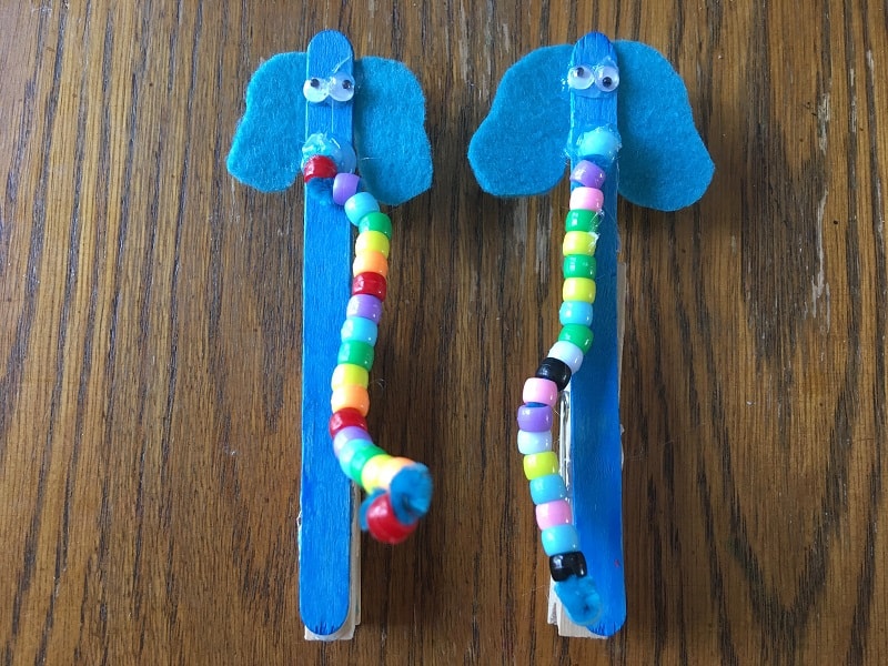 popsicle stick elephants noah's ark craft