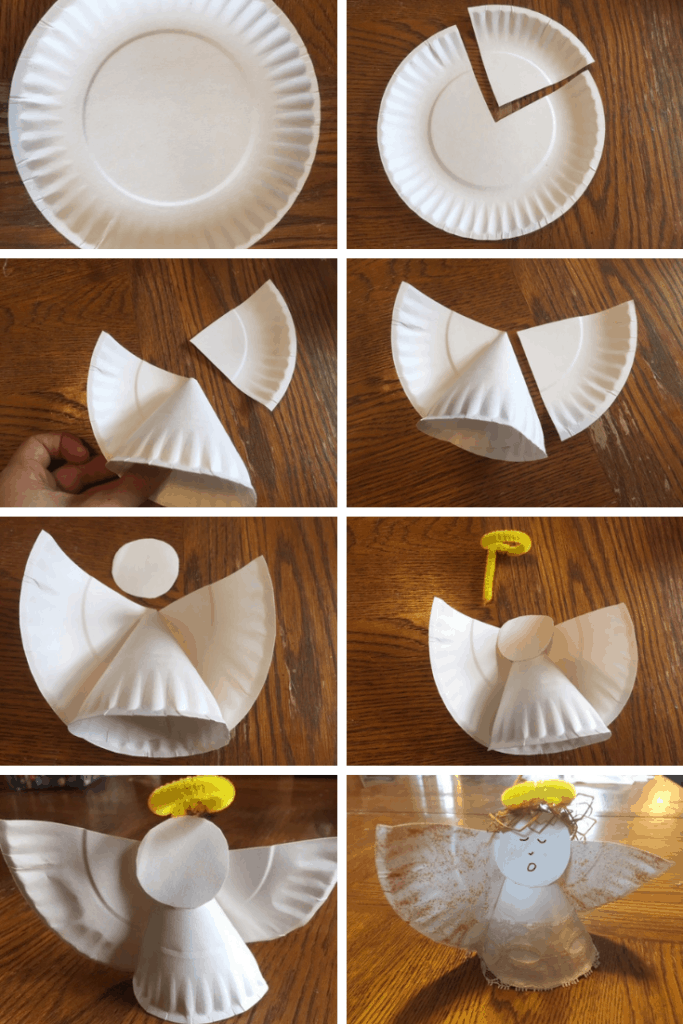 easy paper plate angel craft