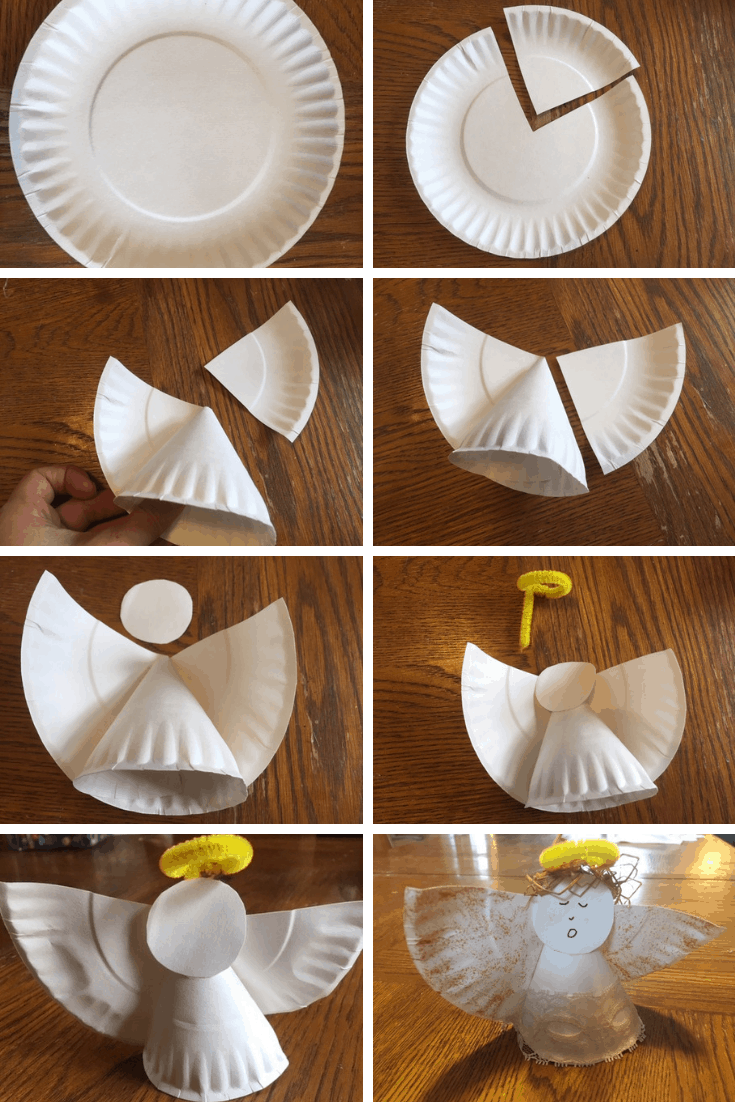 DIY Stand Up Paper Plate Angel - Out Upon the Waters