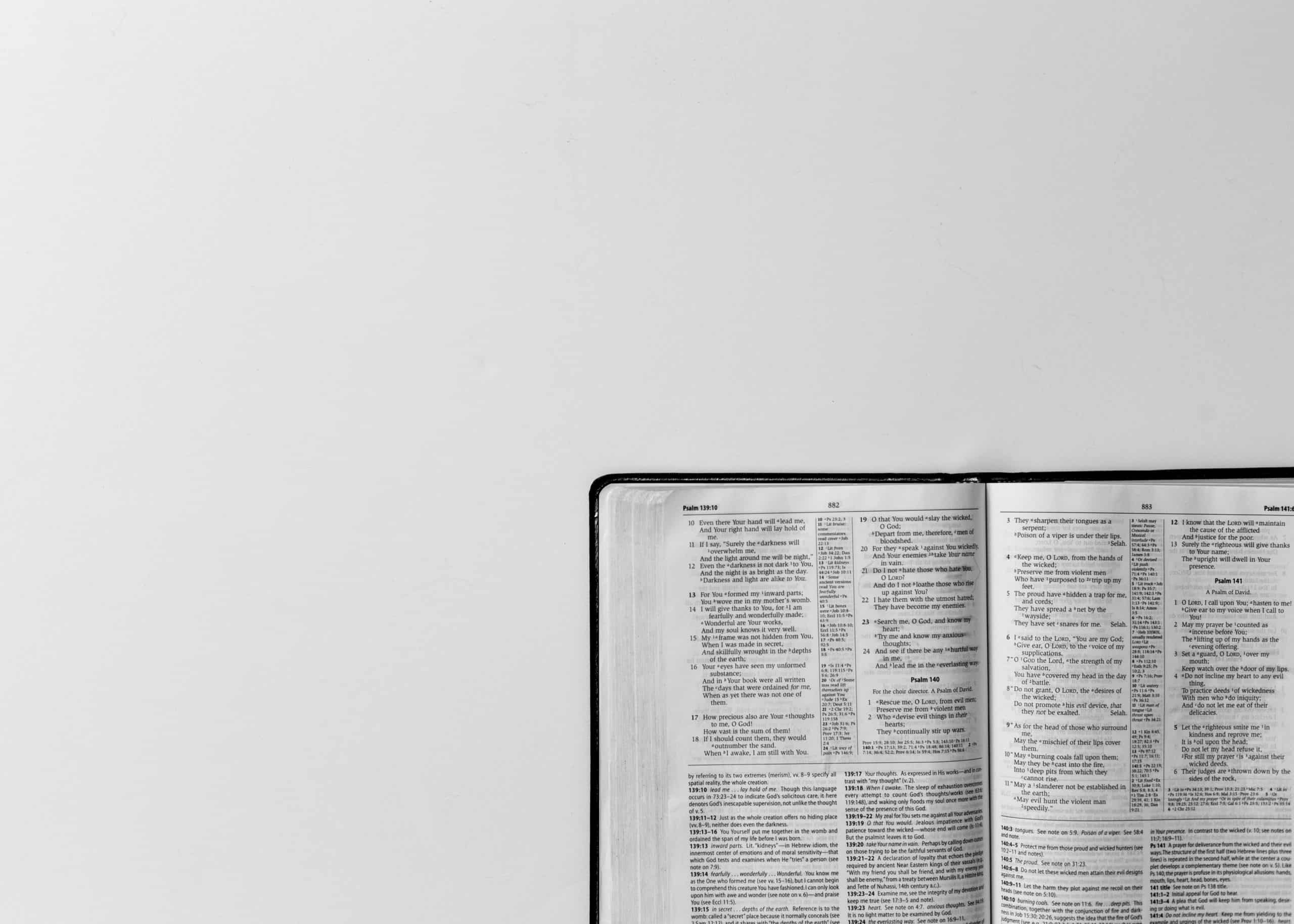 Bible on a white background