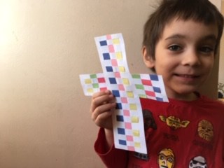 woven paper cross craft