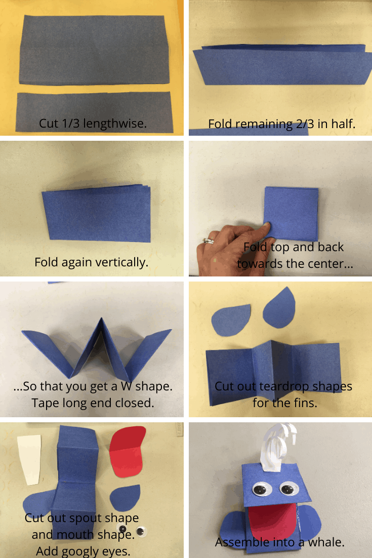 Jonah and the whale craft - how to make a paper whale puppet