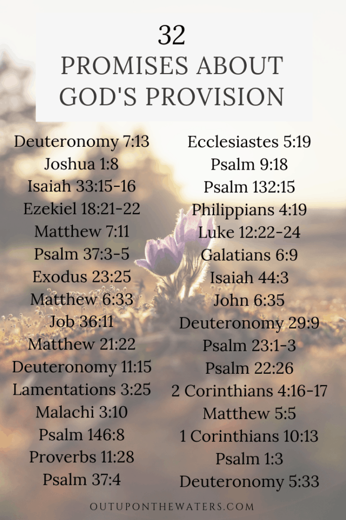 Promises in Scripture about God's provision