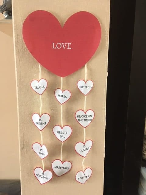 Christian Valentine craft for kids