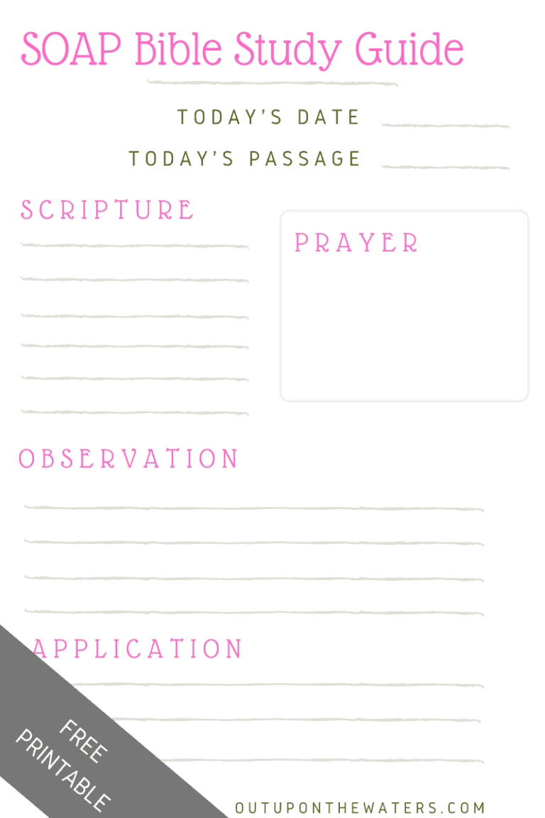 free printable soap bible study method steps
