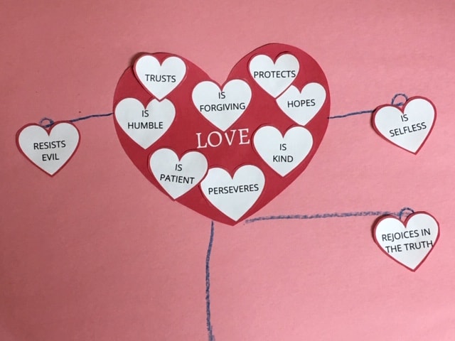 Sunday School Valentine craft for preschoolers