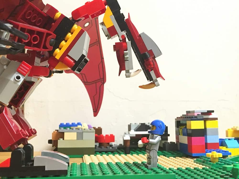 David and Goliath Lego craft