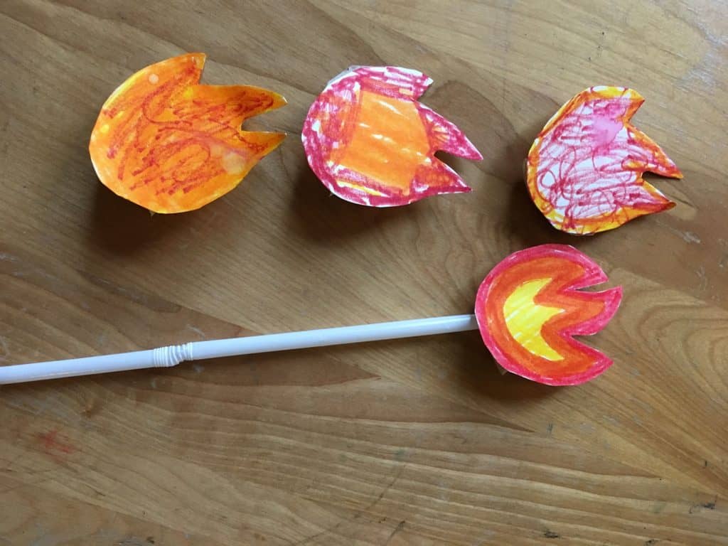 Straw and Paper Fire Launcher | Pentecost Craft for Kids - Out Upon the ...