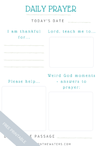 Prayer Journal printable