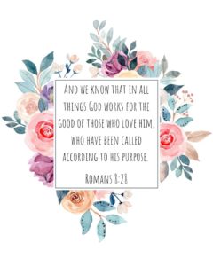 Romans 8 28 wall art quote