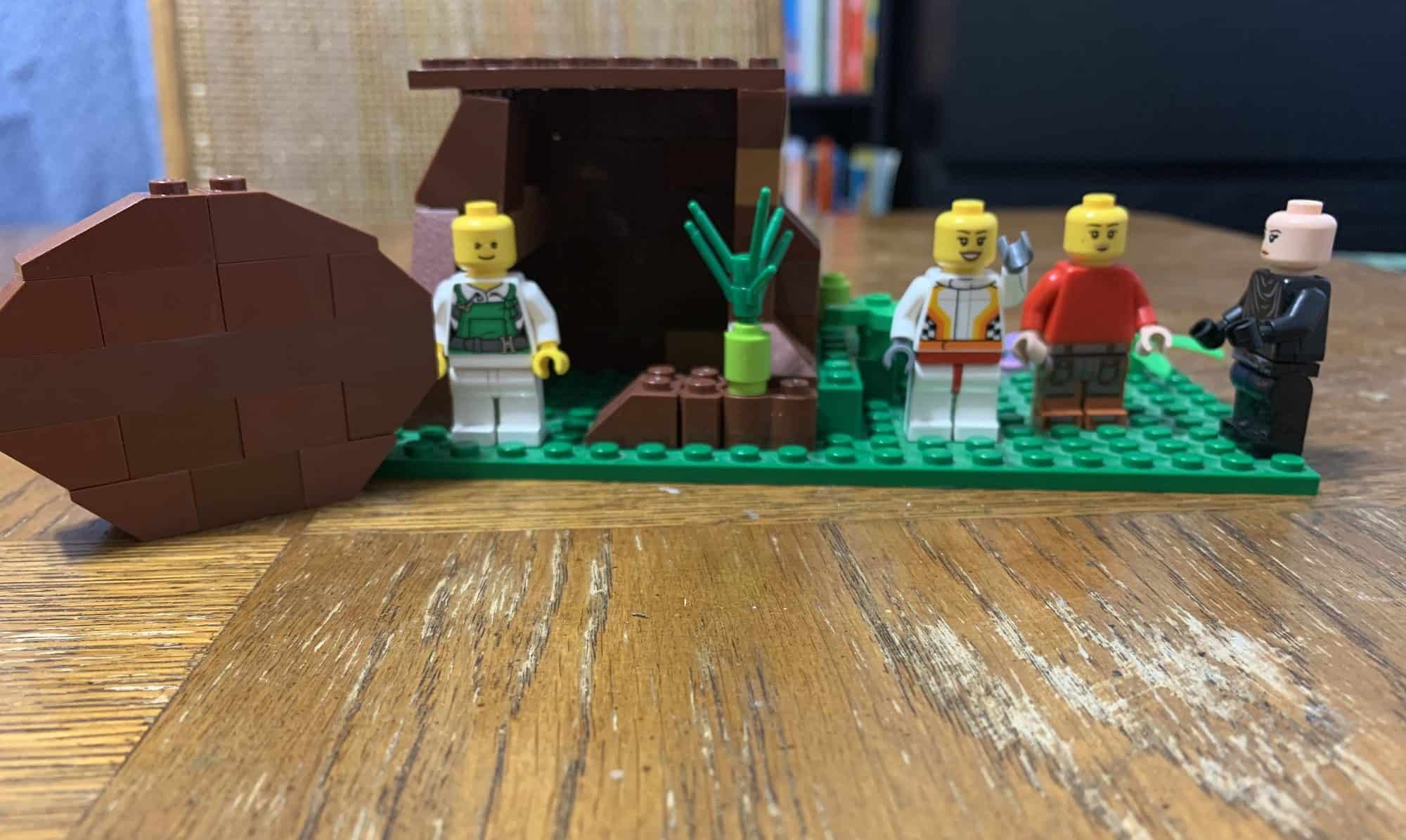 Easter empty tomb Lego scene