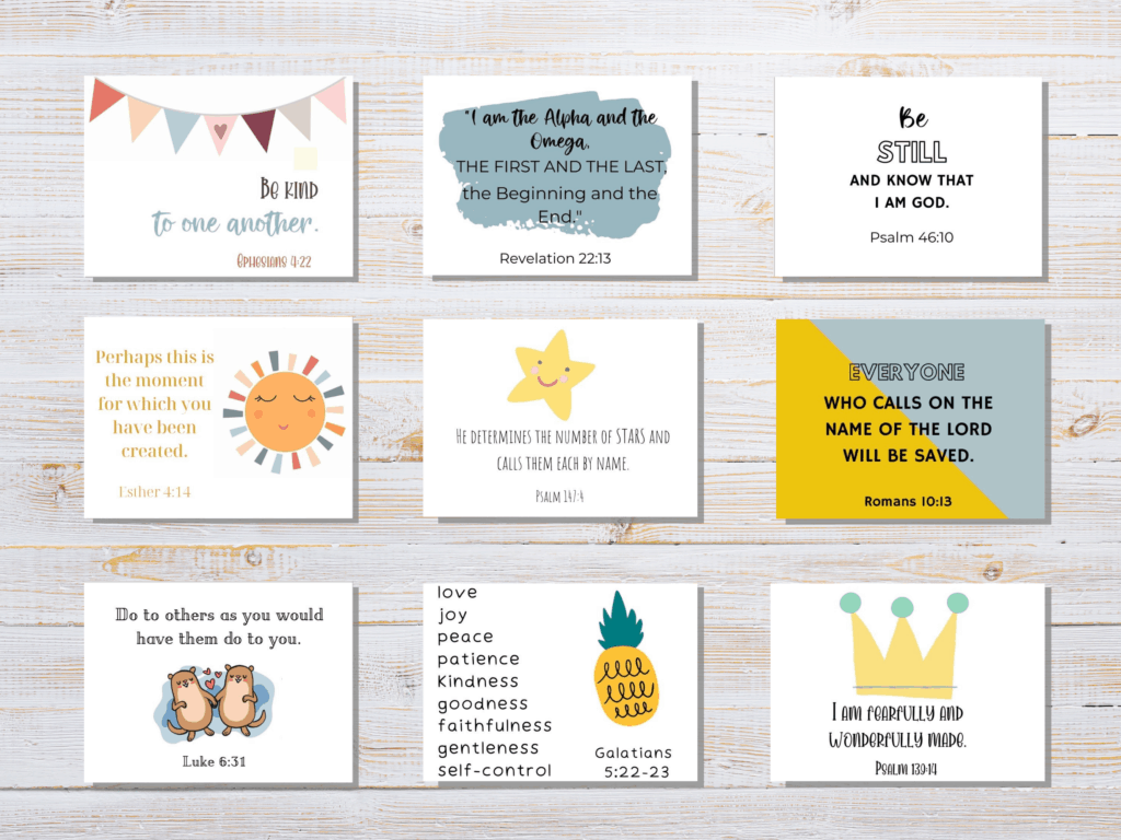 Scripture cards for children