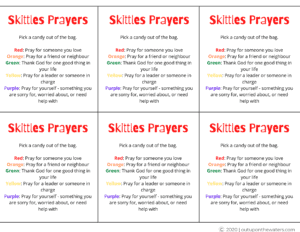 Skittles prayer printable