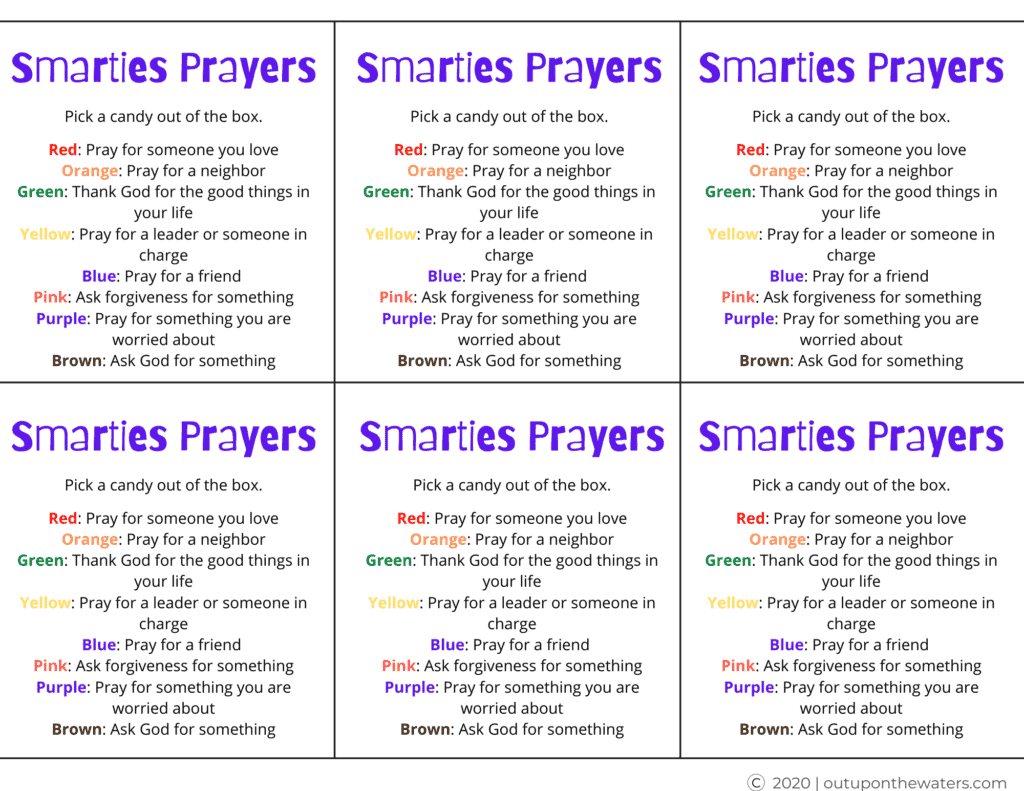 The Skittles Prayer + Other Candy Prayers for Kids - Out Upon the Waters