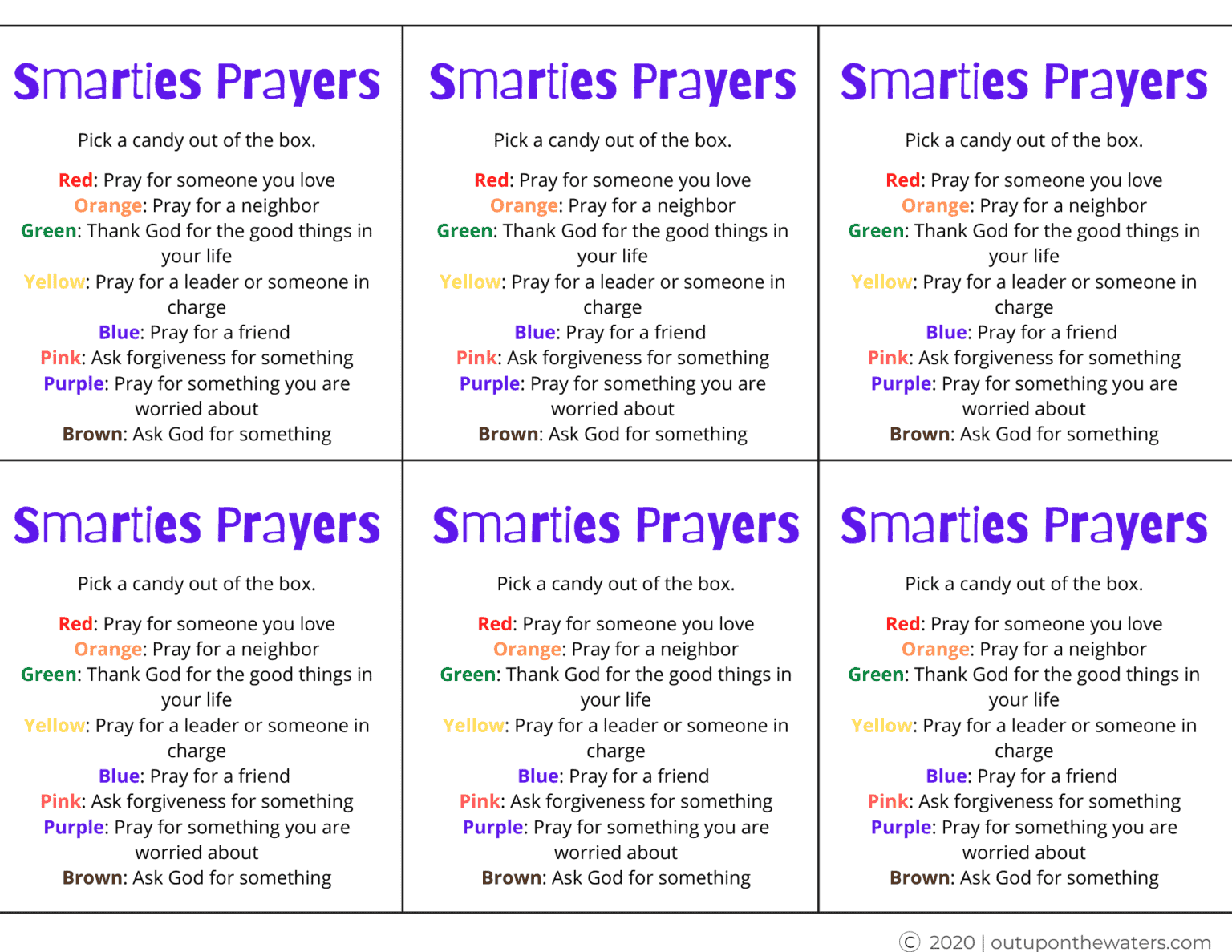 The Skittles Prayer + Other Candy Prayers for Kids - Out Upon the Waters