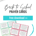 back to school prayer cards