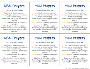 M&M prayer printable