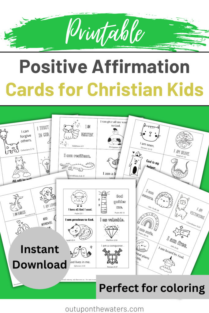 Biblical affirmations for kids printable