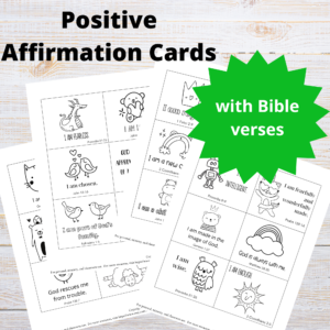 printable positive affirmation cards for Christian kids