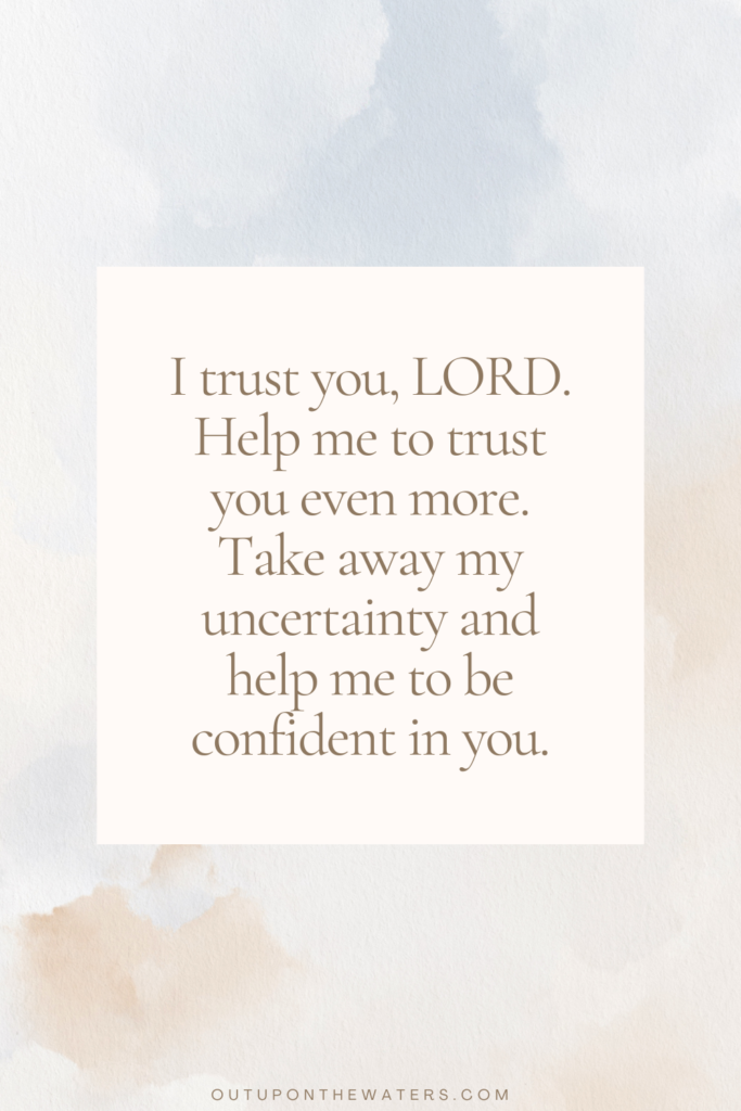 a prayer to trust God