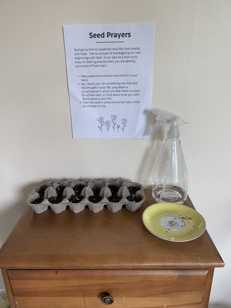 seed prayer station