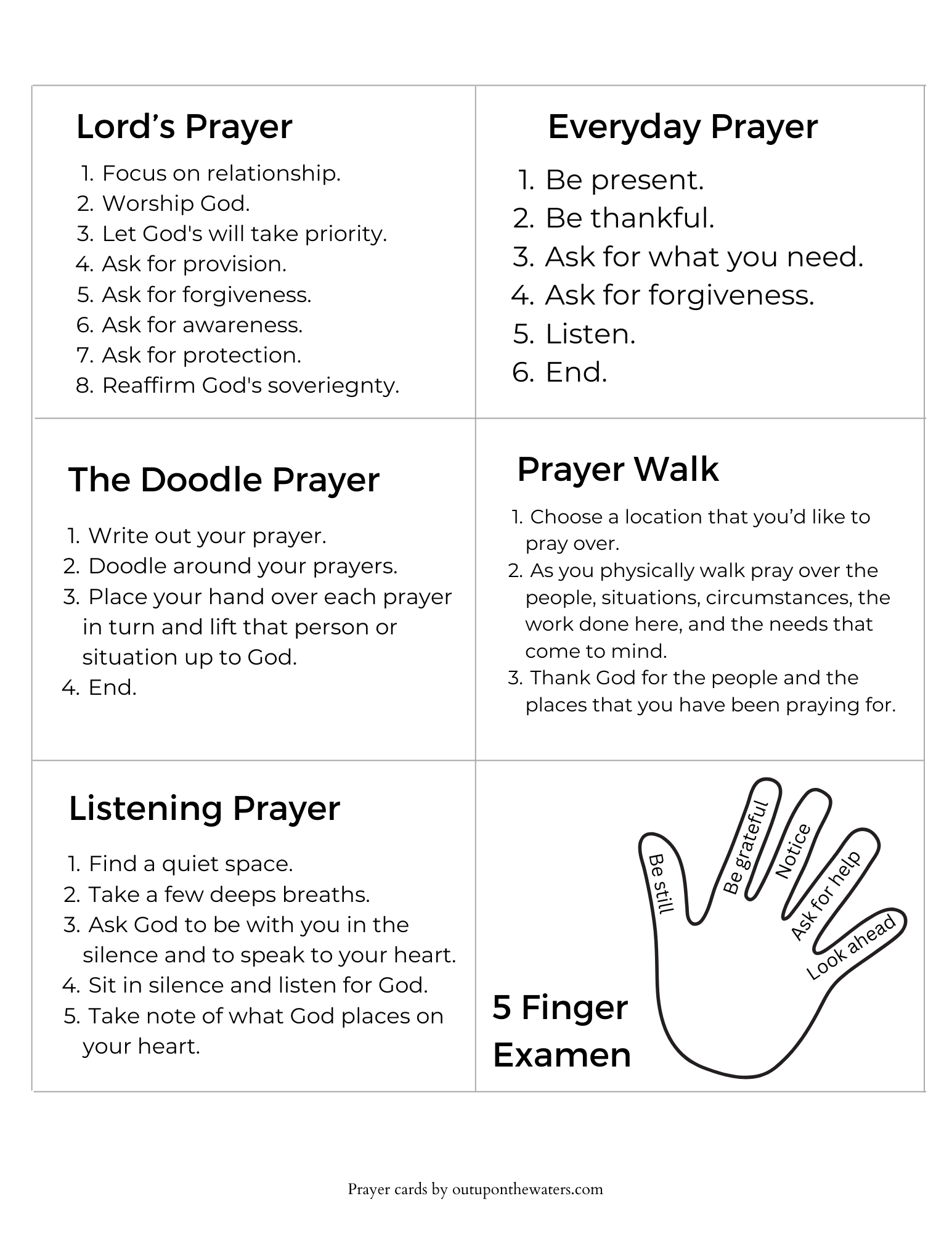 12 Simple Prayer Models to Deepen Your Prayer Life - Out Upon the Waters