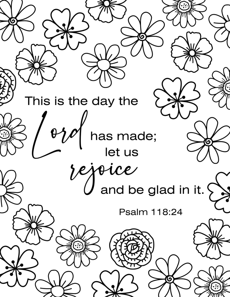 Psalm 118 Bible Verse Coloring Page