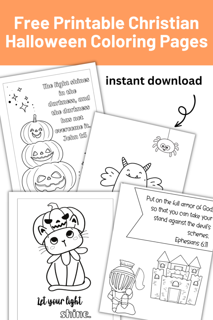 printable Christian Halloween coloring pages