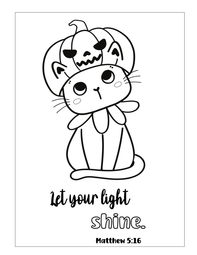 Free Printable Christian Halloween Coloring Pages - Out Upon the Waters