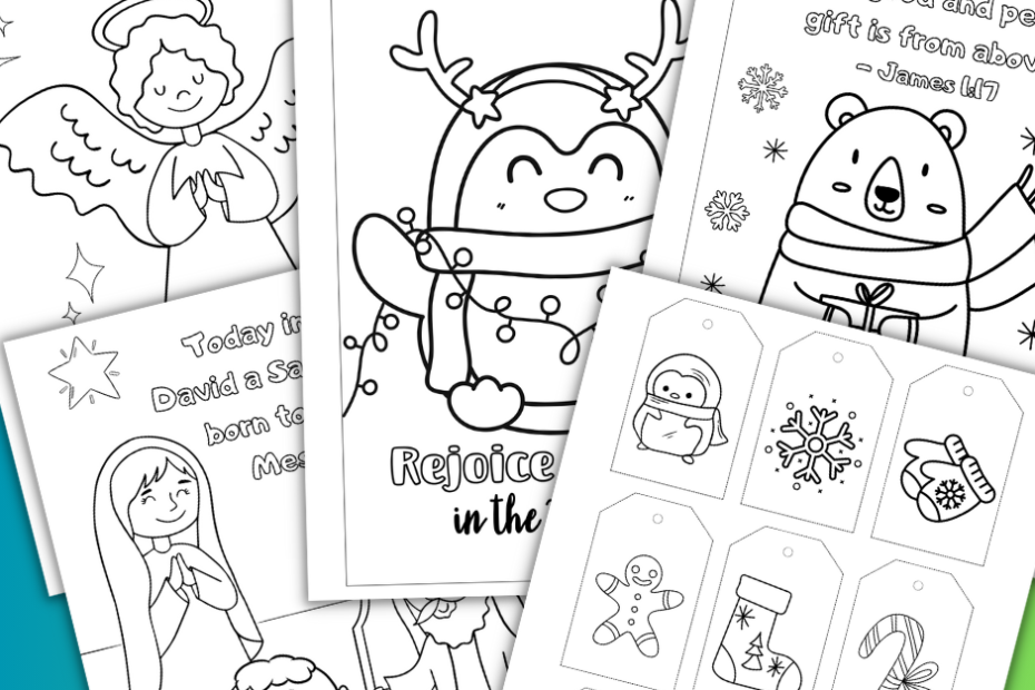 Christian Christmas coloring pages free printable