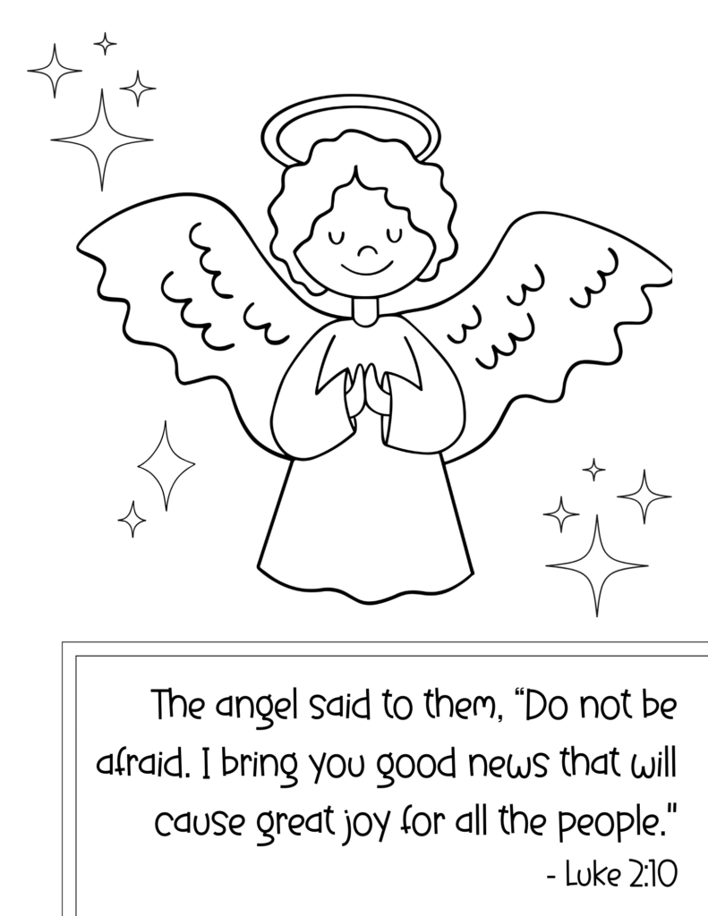 Christian Christmas coloring page for kids