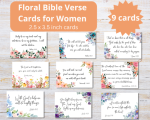 floral Bible verse cards for women