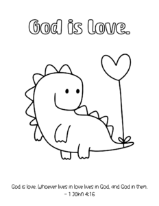 God is love Bible verse coloring page