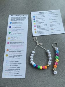 Lord's prayer beads craft with printable