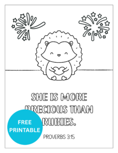 proverbs coloring page: she is more precious than rubies