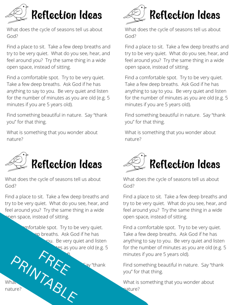 spiritual and religious nature reflection questions