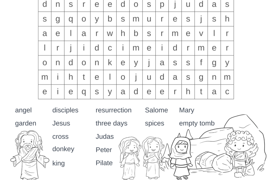 printable religious Easter word search