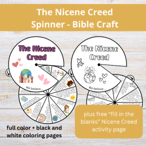 Nicene Creed for kids printable activity