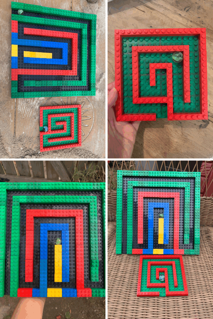 finger labyrinths with LEGO bricks