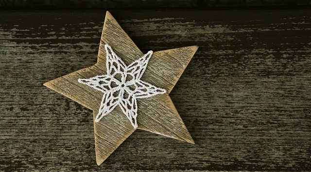 star on a wooden table