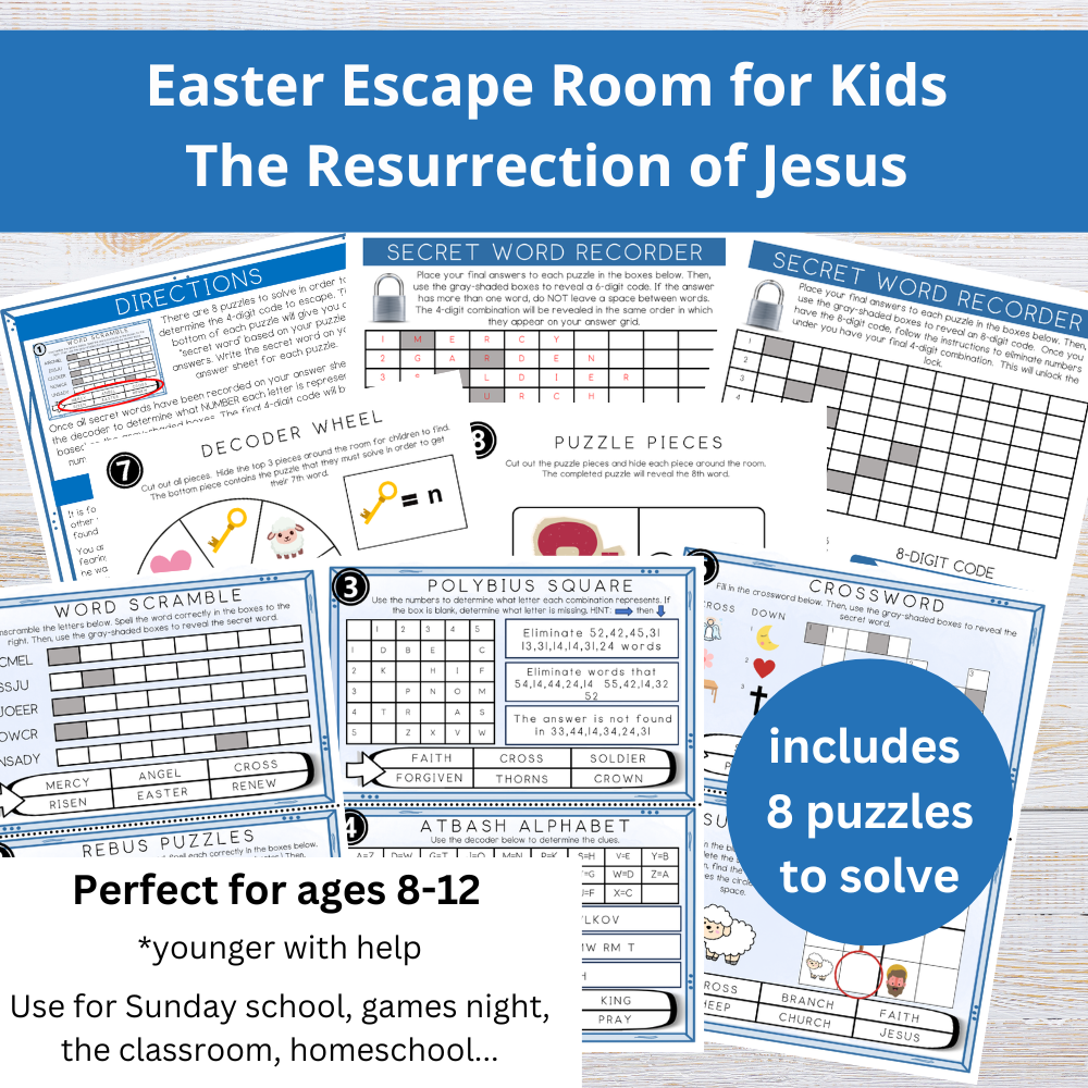 printable religious Easter escape room